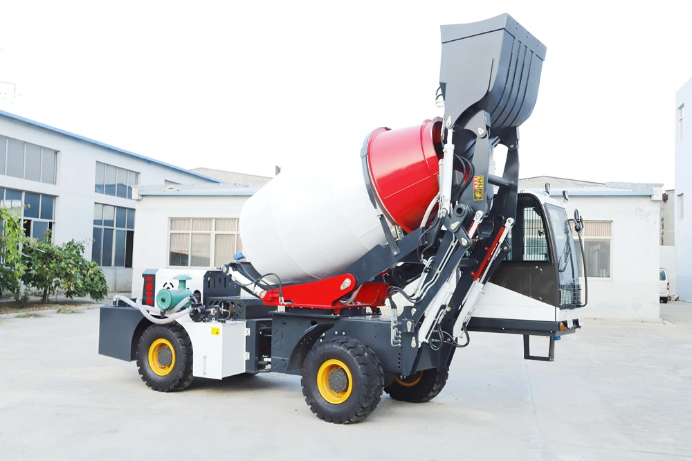 High Efficiency Self Propelled Mobile Concrete Mixer 4 Cubic Meter Per Batch Self Loading Concrete Mixer Truck